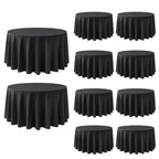 10 Pack Black Tablecloths 60 x 126 Inch for 8 Foot Rectangle Tables