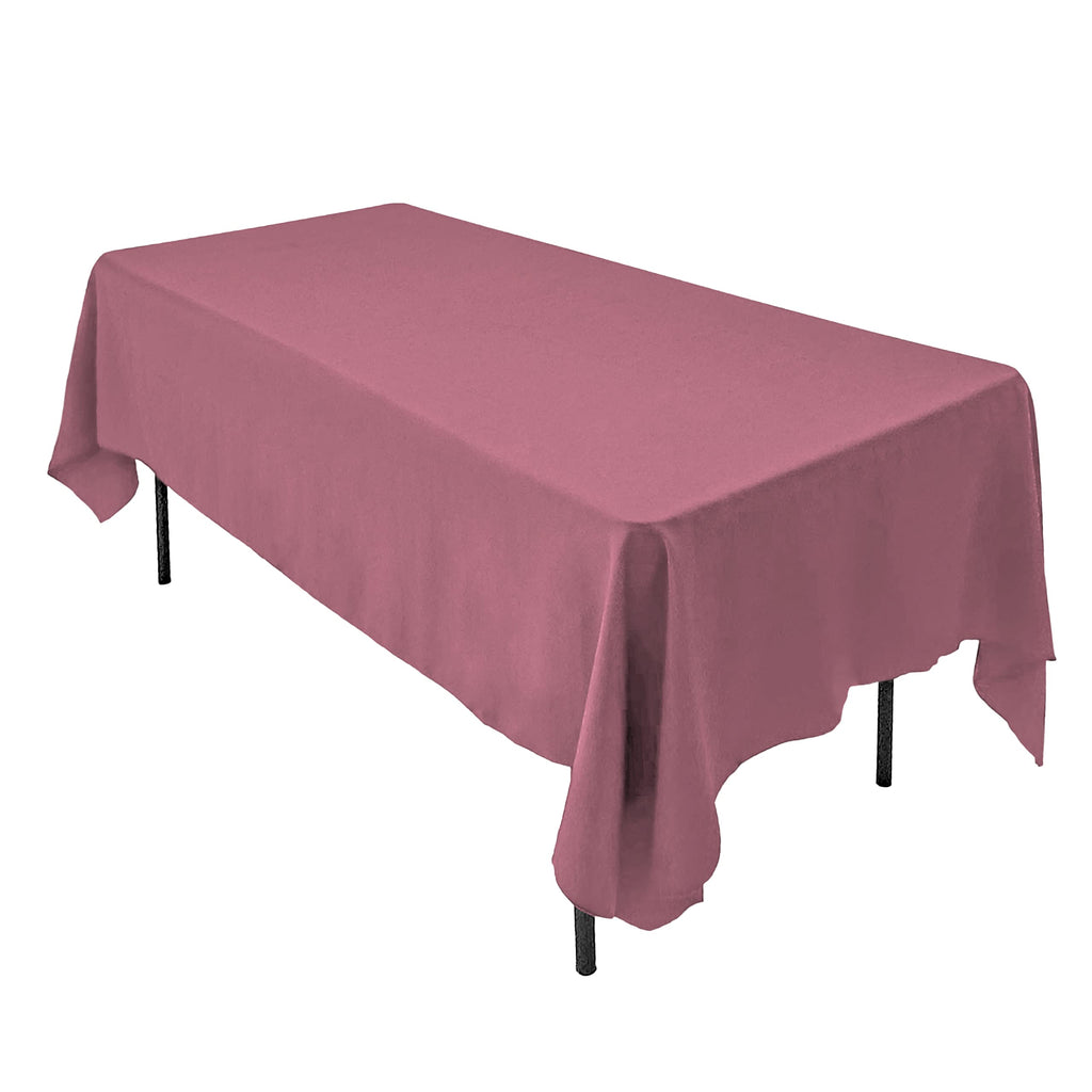 AK TRADING CO. 60 x 102-Inch Rectangular Polyester Tablecloth - Made in USA - Wrinkle-Resistant, Flame Retardant, Durable Party Table Cover, Banquet Tablecloth, Wedding Table Cover - Light Blue