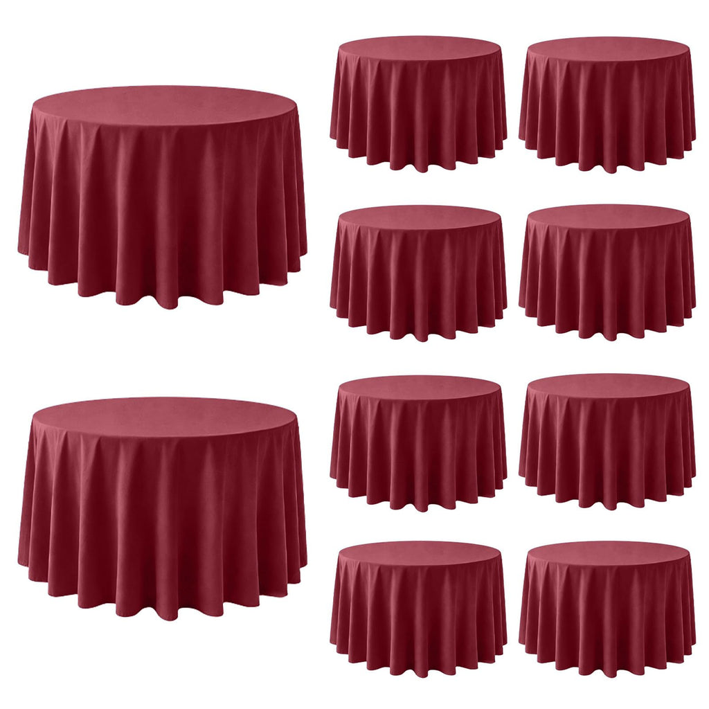 10 Pack Black Tablecloths 60 x 126 Inch for 8 Foot Rectangle Tables