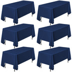 10 Pack Navy Blue Round Tablecloths 90 Inch, Polyester Round Table Cloth Circle Bulk Linen Washable Table Cloth Stain and Wrinkle Resistant Circle Table Cover for Wedding Party Dining Banquet