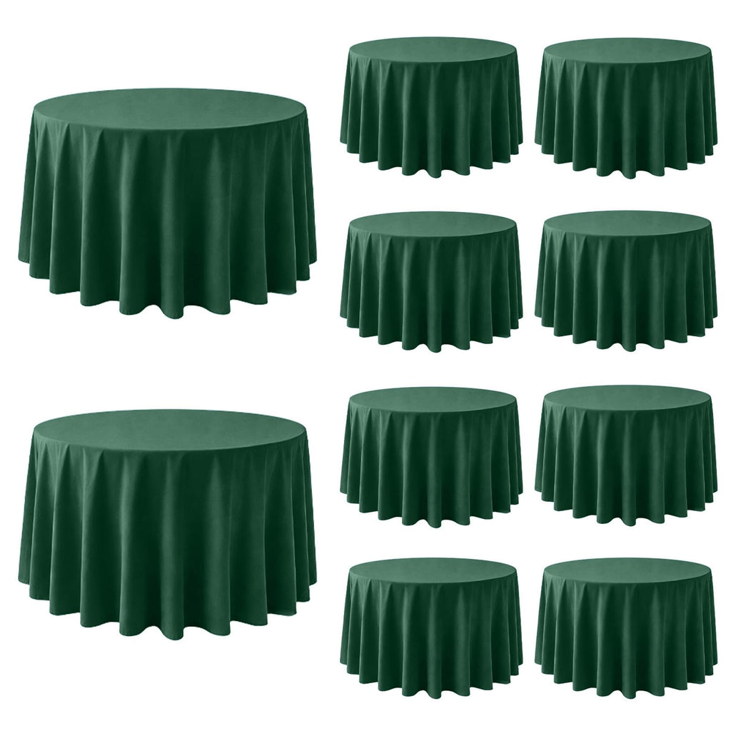 10 Pack Black Tablecloths 60 x 126 Inch for 8 Foot Rectangle Tables