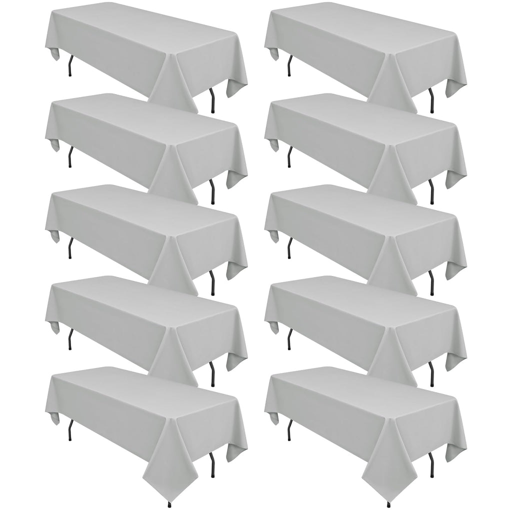10 Packs 120 Inch Hot Pink Round Polyester Tablecloths