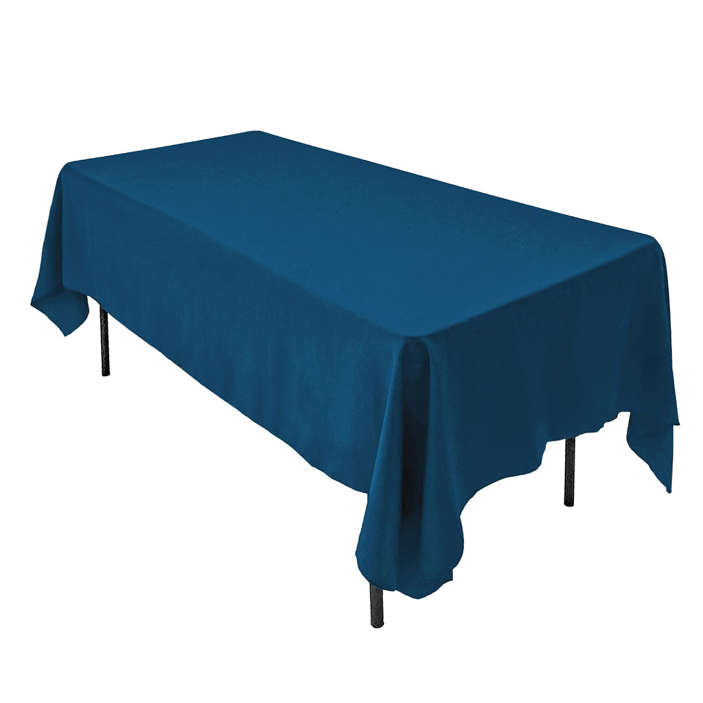 AK TRADING CO. 60 x 102-Inch Rectangular Polyester Tablecloth - Made in USA - Wrinkle-Resistant, Flame Retardant, Durable Party Table Cover, Banquet Tablecloth, Wedding Table Cover - Light Blue