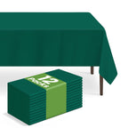 6 Pack Disposable Blue Gingham Plastic Tablecloth, 54 x 108 Inch