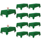 10 Pack Black Tablecloths 60 x 126 Inch for 8 Foot Rectangle Tables