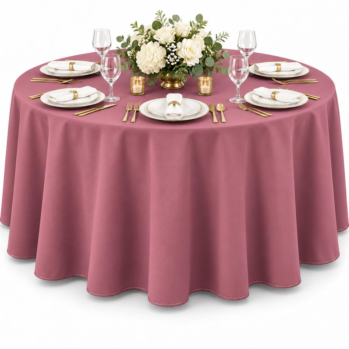 AK TRADING CO. 60 x 102-Inch Rectangular Polyester Tablecloth - Made in USA - Wrinkle-Resistant, Flame Retardant, Durable Party Table Cover, Banquet Tablecloth, Wedding Table Cover - Light Blue