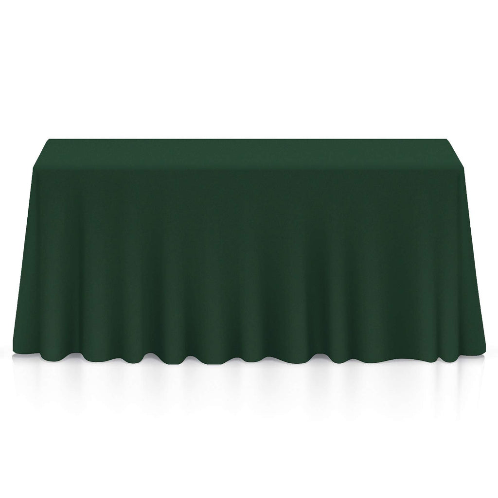 Lann's Linens 90 x 132 Inch Rectangular Tablecloth, Washable Polyester Fabric Table Cloth for Dining Tables, Parties, Restaurants, Weddings - Beige