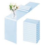 Horbaunal 12 Pack Sage Green Satin Table Runner 12 x 108 Inch