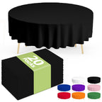 Pureegg 20 Pack Sage Green Disposable Plastic Tablecloth 54x108 Inch
