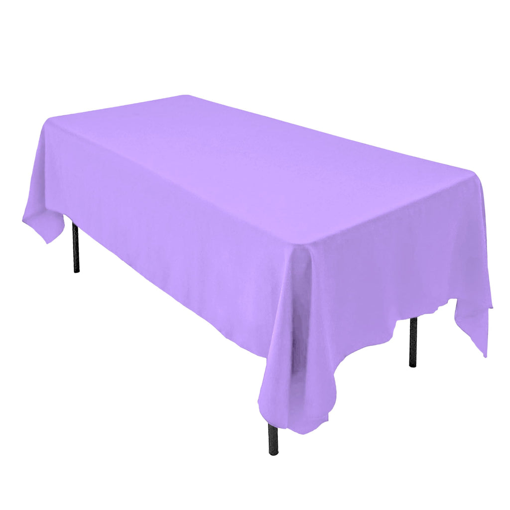 AK TRADING CO. 60 x 102-Inch Rectangular Polyester Tablecloth - Made in USA - Wrinkle-Resistant, Flame Retardant, Durable Party Table Cover, Banquet Tablecloth, Wedding Table Cover - Light Blue