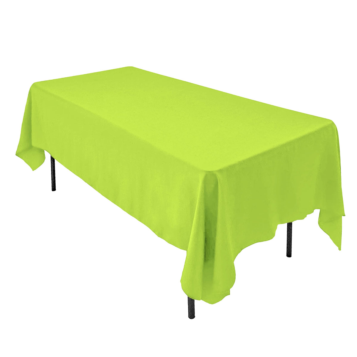AK TRADING CO. 60 x 102-Inch Rectangular Polyester Tablecloth - Made in USA - Wrinkle-Resistant, Flame Retardant, Durable Party Table Cover, Banquet Tablecloth, Wedding Table Cover - Light Blue