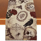 Rvsticty Fall Table Runner,Autumn Thanksgiving Decorations for Home Decor