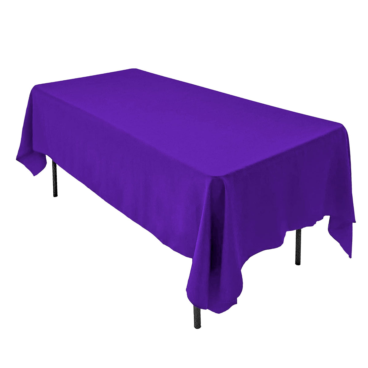 AK TRADING CO. 60 x 102-Inch Rectangular Polyester Tablecloth - Made in USA - Wrinkle-Resistant, Flame Retardant, Durable Party Table Cover, Banquet Tablecloth, Wedding Table Cover - Light Blue