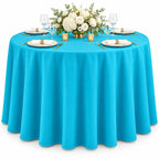 AK TRADING CO. 60 x 102-Inch Rectangular Polyester Tablecloth - Made in USA - Wrinkle-Resistant, Flame Retardant, Durable Party Table Cover, Banquet Tablecloth, Wedding Table Cover - Light Blue