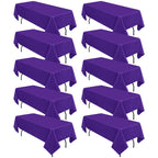 10 Packs 120 Inch Hot Pink Round Polyester Tablecloths