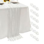 6Pack Terracotta Cheesecloth Table Runner 17x108 inch Sheer Table Runner