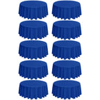 10 Packs 120 Inch Hot Pink Round Polyester Tablecloths