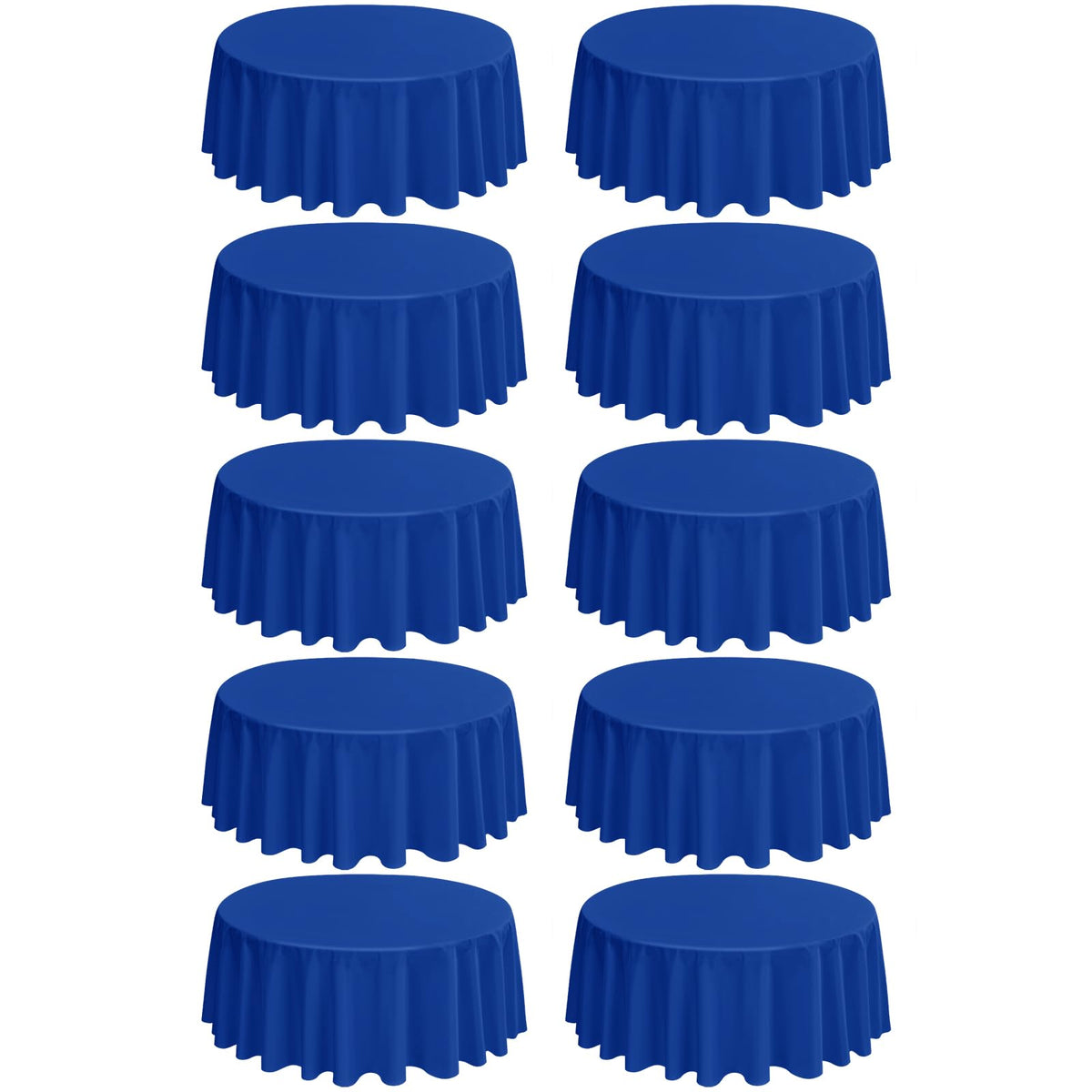 10 Packs 120 Inch Hot Pink Round Polyester Tablecloths