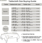 TruDelve 120 Inch Cotton Tablecloth Blue Table Cloths for 8 Foot Rectangle Tables Modern Extra Long Tablecloth(Blue,120"x52",Rectangular)