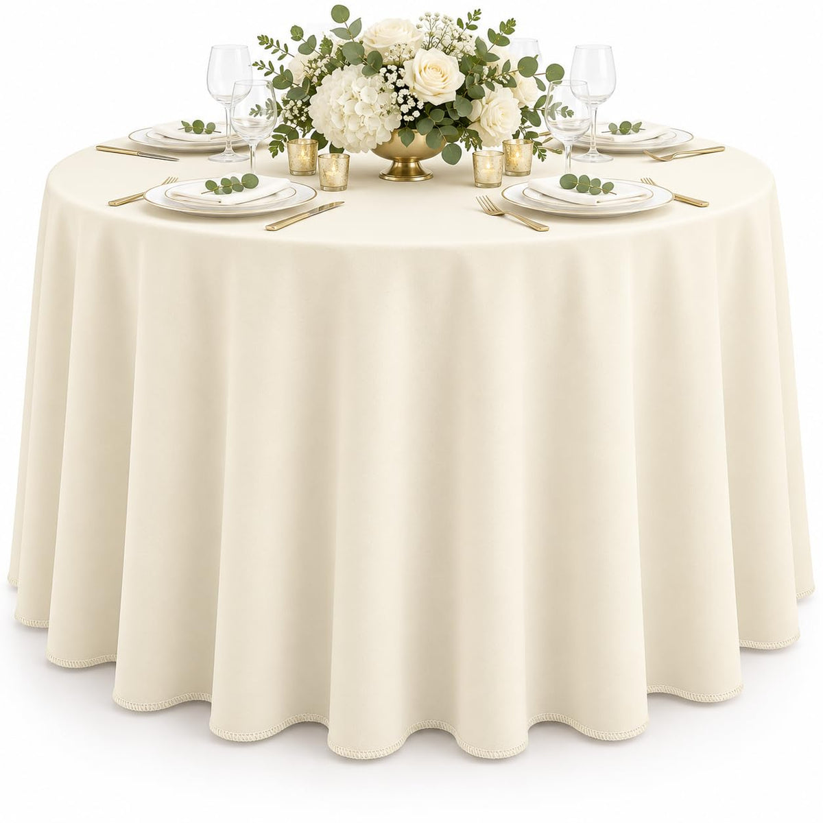 AK TRADING CO. 60 x 102-Inch Rectangular Polyester Tablecloth - Made in USA - Wrinkle-Resistant, Flame Retardant, Durable Party Table Cover, Banquet Tablecloth, Wedding Table Cover - Light Blue