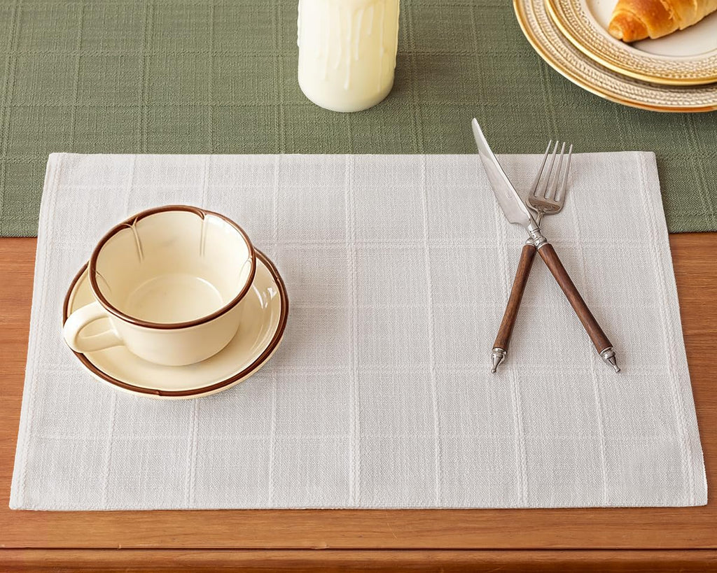 Linen Textured Table Runner, Ivory Table Runners 72 Inches Long