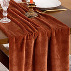4 Pack Green Velvet Table Runner Cloth Fall Luxurious Wedding Party Decor
