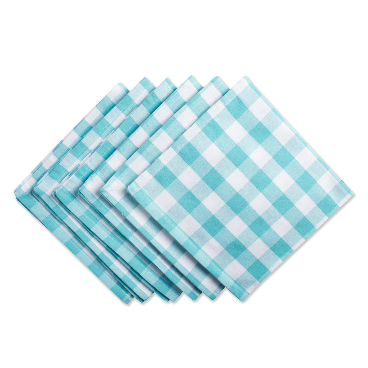 DII Checkered Tabletop Collection 100% Cotton, Machine Washable, Tablecloth, 60x84, Red