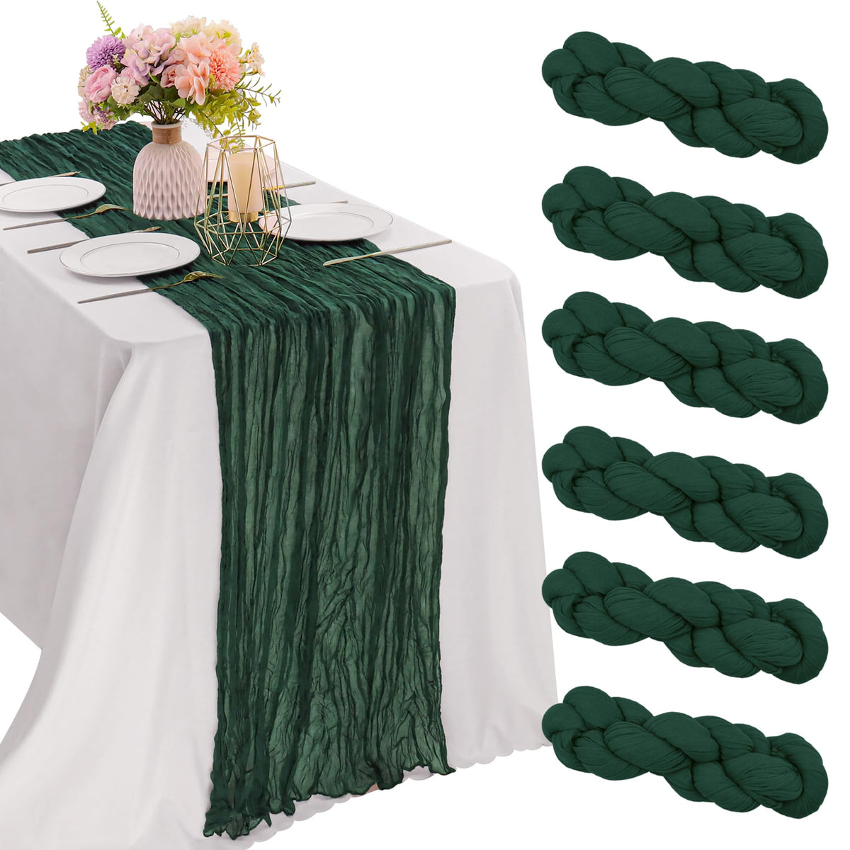 10FT Cheesecloth Table Runner Boho Party Home Decorations