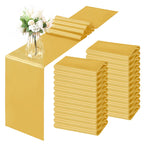 Horbaunal 12 Pack Sage Green Satin Table Runner 12 x 108 Inch