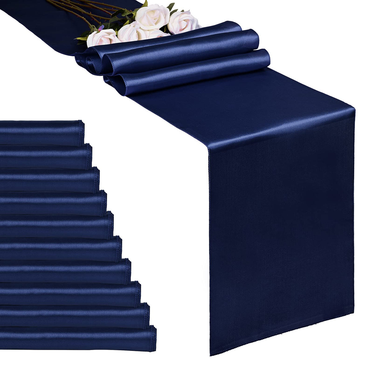 10-Pack Gold 12 x 108 inches Long Premium Satin Table Runner