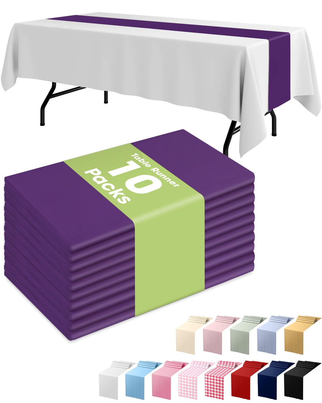 Pureegg Gold Disposable Plastic Table Runner 14x108 Inch