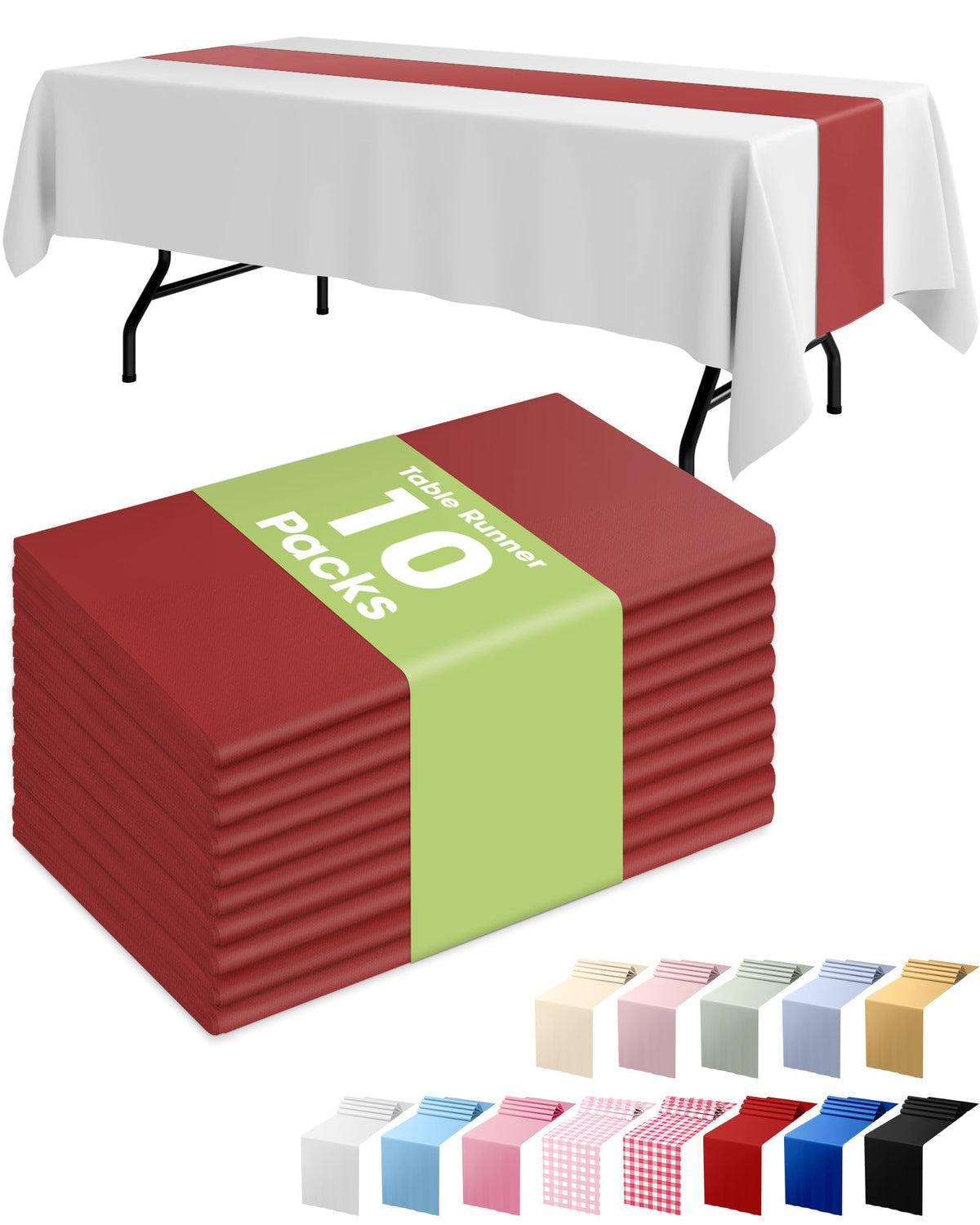 Pureegg Gold Disposable Plastic Table Runner 14x108 Inch