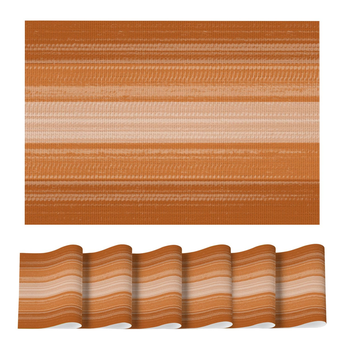Artoid Mode Purple Gradient Stripes Placemats Set of 4, Washable Heat Resistant Non-Slip Woven Plastic Mardi Gras PVC Place Mats for Farmhouse Party Kitchen Dining Decor