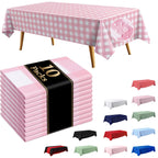 10 Pack Light Pink Disposable Tablecloth, Leakproof & Sturdy Table Cloth