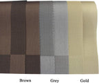 PIGCHCY Place Mats Heat-Resistant Non Slip Placemats Washable Easy to Clean Woven Vinyl Placemats for Dining Table (Set of 4, Brown)
