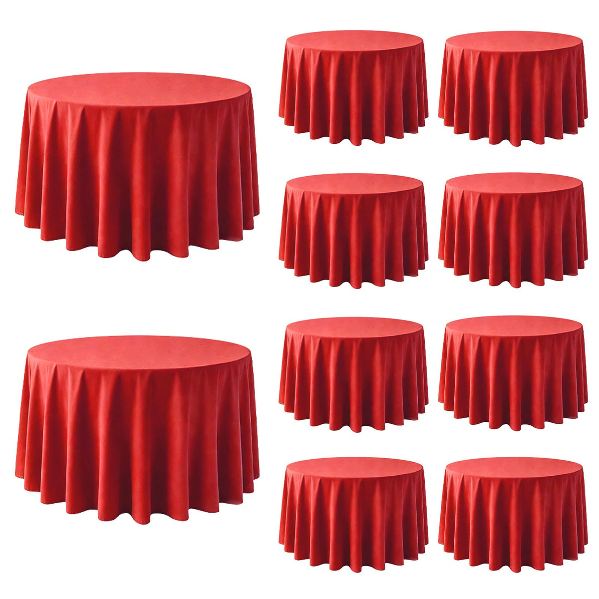 10 Pack Black Tablecloths 60 x 126 Inch for 8 Foot Rectangle Tables