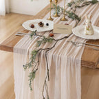 Sage Green Cheesecloth Table Runner 120 Inches Fall Party Home Decorations