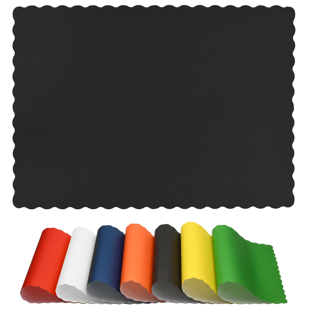 Disposable Paper Placemats – Premium, 100 Pack of White Scalloped Edge Placemats, Perfect Size 10x 14