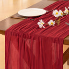 Blue Cheesecloth Table Runner Fall Boho Wedding Birthday Party Home Decor