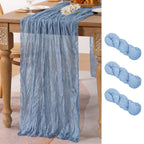Ivory Cheesecloth Table Runner Farmhouse Fall Table Runner 10ft, 12 Pack
