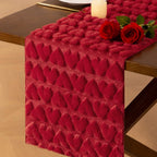 4 Pack Green Velvet Table Runner Cloth Fall Luxurious Wedding Party Decor