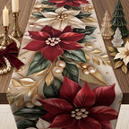 Fall Decorations for Home - Orange Lace Fall Leaves Table Runner
