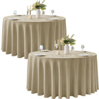 Table Cloths Rectangle 6ft, Slub Textured, Waterproof, 2-Pack