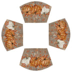Artoid Mode Beige Pumpkins Leaves Fall Placemats Set of 4-12 x 18 Inch