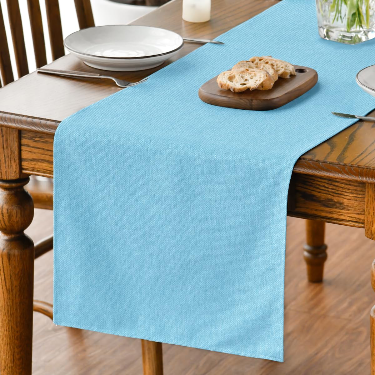 Artoid Mode Light Brown Table Runner, Seasonal Fall Washable Kitchen Dining Table Decoration for Home Party Decor 13x72 Inch