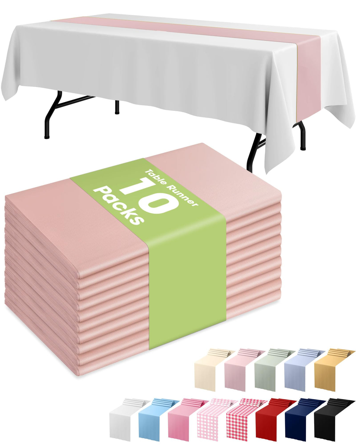 Pureegg Gold Disposable Plastic Table Runner 14x108 Inch