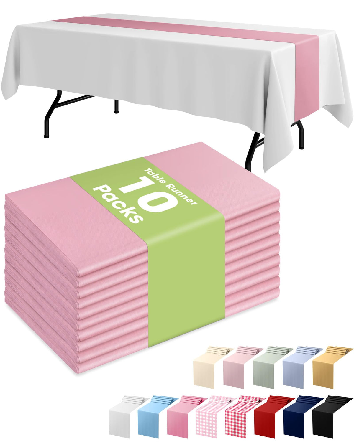 Pureegg Gold Disposable Plastic Table Runner 14x108 Inch