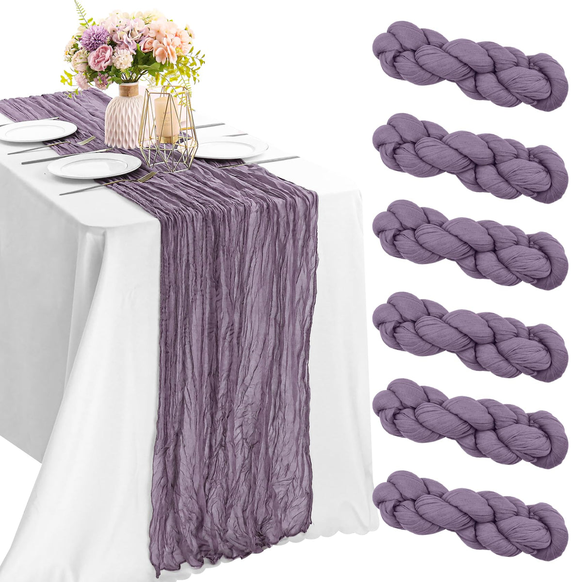 10FT Cheesecloth Table Runner Boho Party Home Decorations
