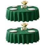 Table Cloths Rectangle 6ft, Slub Textured, Waterproof, 2-Pack