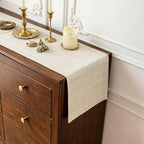 Linen Textured Table Runner, Ivory Table Runners 72 Inches Long